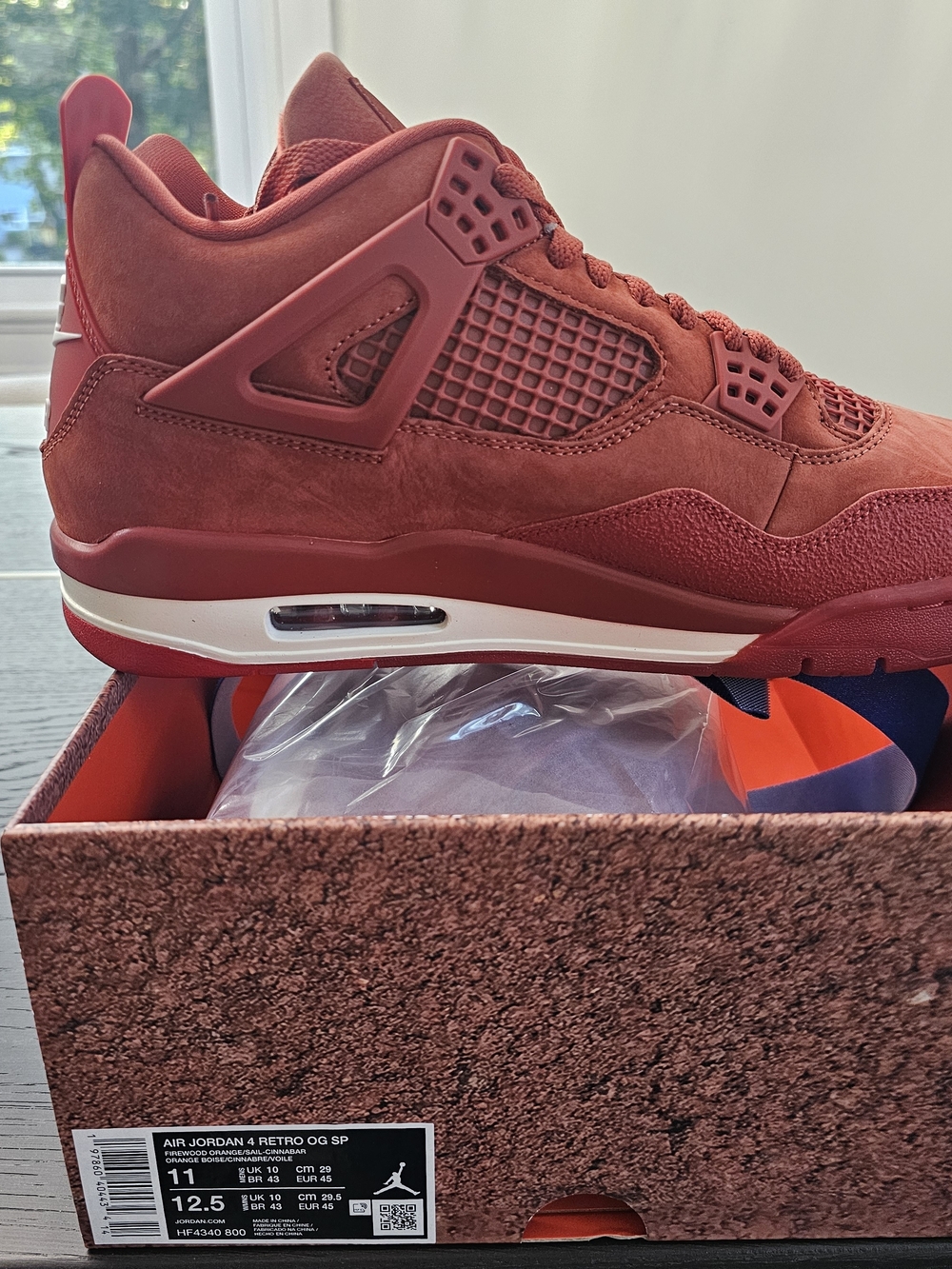 Nike Air Jordan 4 Retro OG SP "Bike" in Red and White, These Are The "Bricks" - Picture 6 of 6
